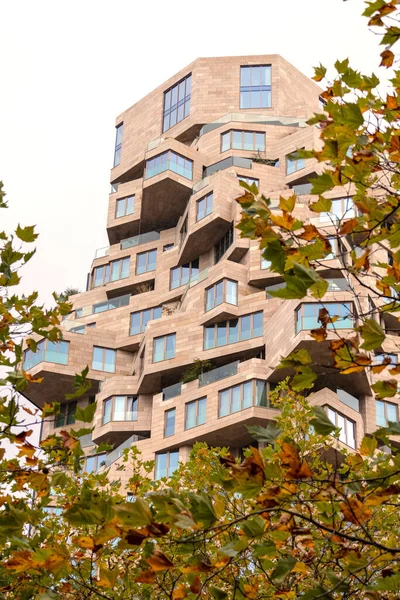 Noviembre 2022 Ámsterdam Países Bajos Arquitectura Moderna Datch Fragmento Edificio — Foto de Stock