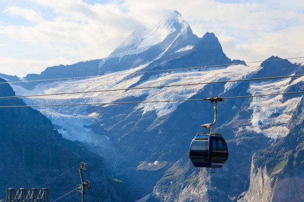 Overhead Cable Car First Mountain Grindelwald Ελβετία — Φωτογραφία Αρχείου