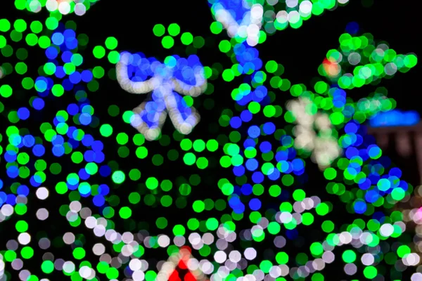 Fondo Abstracto Borroso Multicolor Festivo Luces Navidad Fondo Bokeh — Foto de Stock