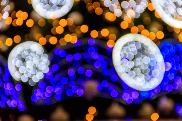 Fondo Abstracto Círculos Coloridos Borrosos Bokeh Luces Navidad — Foto de Stock