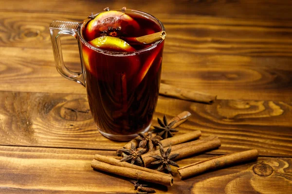 Mulled Wine Spices Wooden Table — Stock Photo, Image