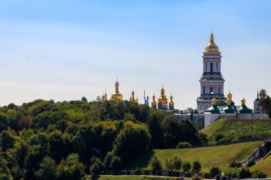 Ukrayna 'daki Kiev Manastırı olarak da bilinen Kiev Pechersk Lavra' nın manzarası