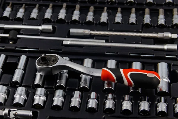 Close Universal Tool Kit Car Repair — Fotografia de Stock