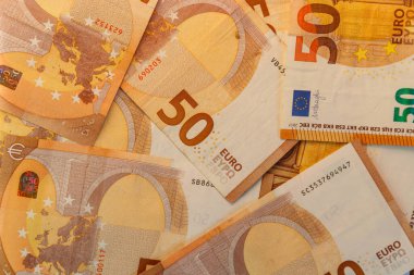 Background of the fifty euro banknotes