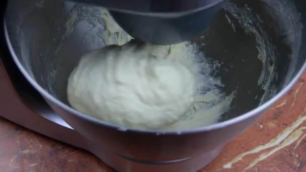 Kneading Dough Modern Kitchen Machine Table — Stock Video