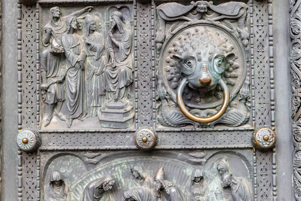 Door Detail Peter Cathedral Bremen Germany — Stock Photo, Image