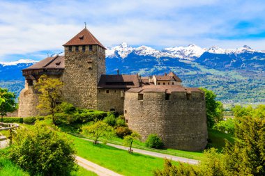 Medieval castle in Vaduz, Liechtenstein, Europe clipart