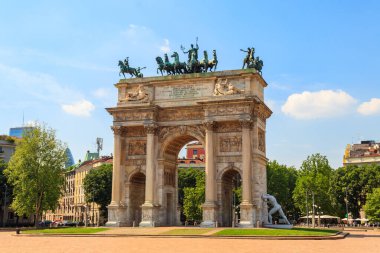 Arch barış sempione Parkı, milan, lombardy, İtalya