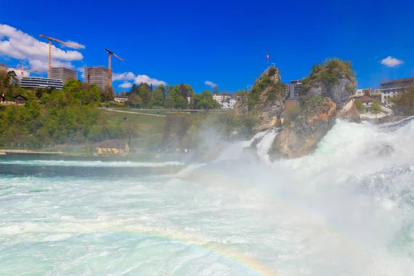 Uitzicht Rijnwatervallen Het Kanton Schaffhausen Zwitserland Machtigste Waterval Van Europa — Stockfoto