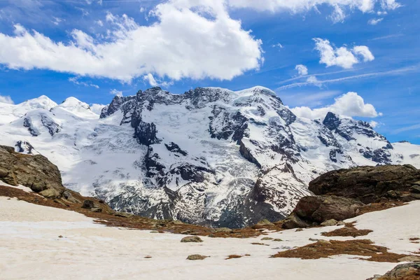 Utsikt Över Pennine Alperna Från Gornergrat Nära Zermatt Schweiz — Stockfoto