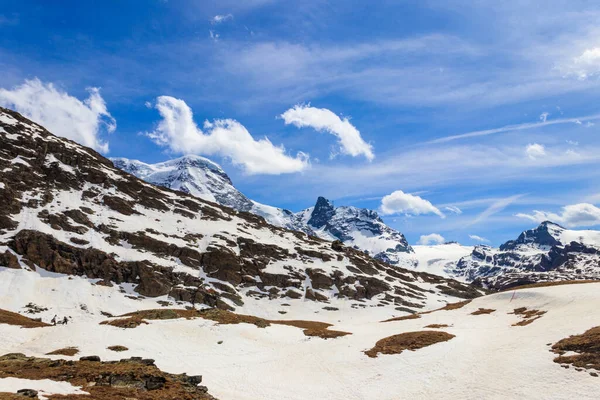 Widok Alpy Pennińskie Gornergrat Blisko Zermatt Szwajcaria — Zdjęcie stockowe