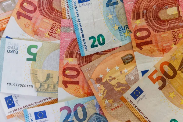 Background Different Euro Banknotes — Fotografia de Stock