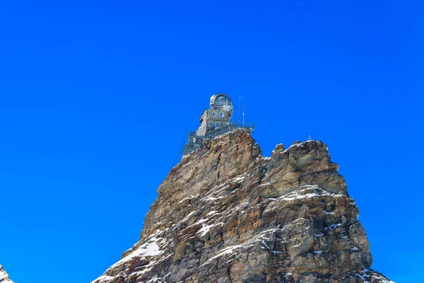 Zicht Sphinx Observatorium Jungfraujoch Een Van Hoogste Observatoria Ter Wereld — Stockfoto