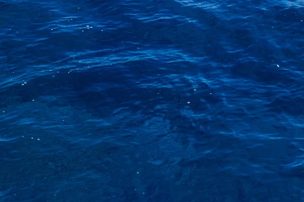Blaues Wasser Textur Hintergrund Oberfläche Des Meeres — Stockfoto
