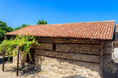 Bulgaristan 'ın Nessebar kentindeki Kutsal Kurtarıcı Kilisesi. UNESCO Dünya Mirası