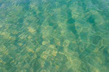 Mavi su dokusu arka planı. Denizin ya da okyanusun yüzeyi