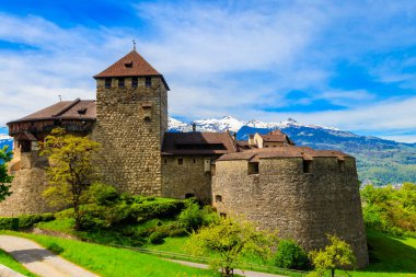 Vaduz, Lihtenştayn, Avrupa 'daki Ortaçağ Şatosu