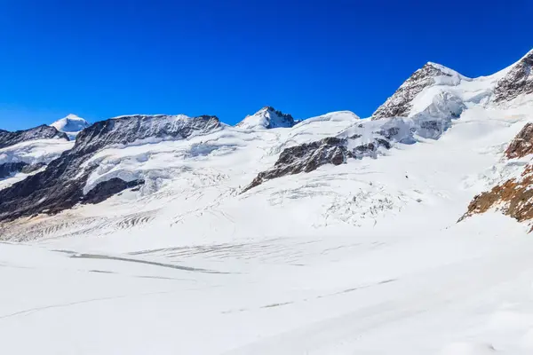 Vista Jungfraujoch Topo Europa Bernese Oberland Suíça — Fotografia de Stock