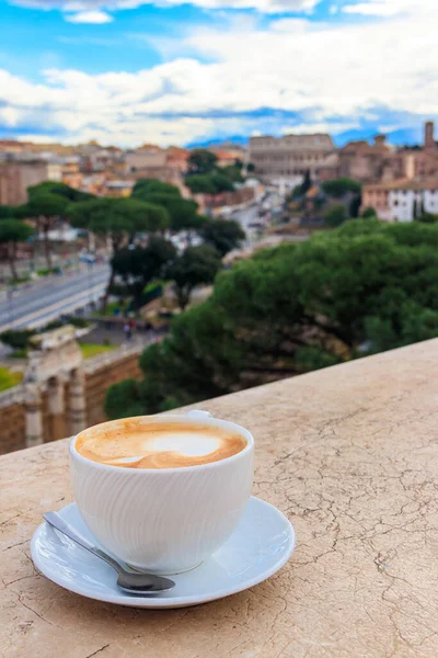 Tasse Kaffee Rom Italien — Stockfoto