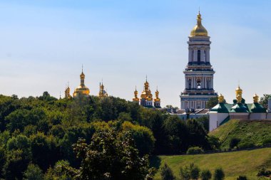 Ukrayna 'daki Kiev Manastırı olarak da bilinen Kiev Pechersk Lavra' nın manzarası