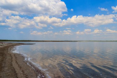 Ukrayna 'nın Kherson bölgesinde bir tuz gölü (istiridye) görüntüsü