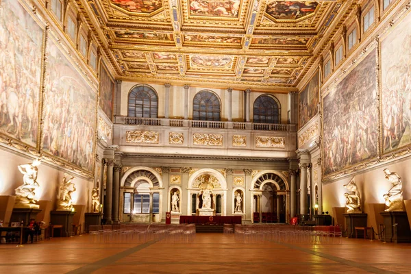 Florença Itália Novembro 2022 Decoração Interiores Salone Dei Cinquecento Palazzo Imagens De Bancos De Imagens Sem Royalties