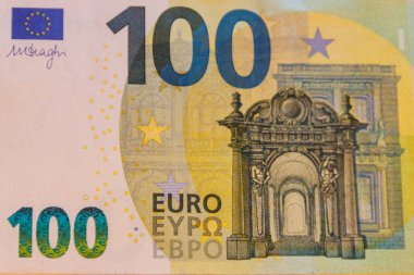 100 avroluk banknotun makro çekimi