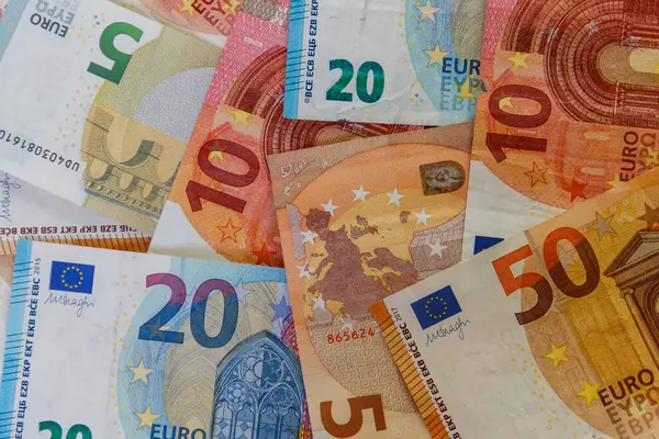 Background of the different euro banknotes