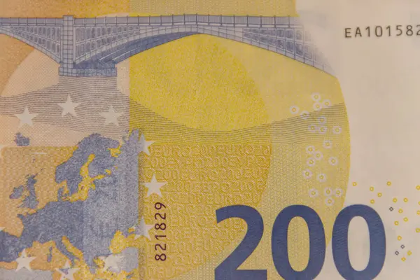 200ユーロ紙幣のマクロショット — ストック写真