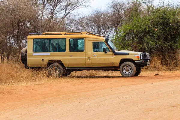 Tanzanya 'daki Tarangire Ulusal Parkı' nda off-car sürücüsü. Afrika 'da Safari