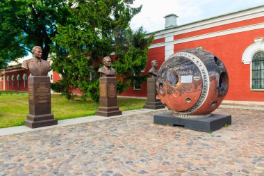 St. Petersburg, Rusya 'daki Peter ve Paul kalesine topoğrafik uydu 