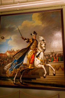 St. Petersburg, Rusya - 26 Haziran 2019: Saint Petersburg, Rusya 'daki State Hermitage Müzesinde Kont Alexei Orlov' un Portresi