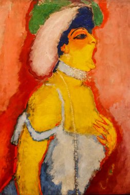 Basel, İsviçre - 28 Eylül 2023: Modjesko, Soprano Singer, 1908: Kees van Dongen tarafından Basel Kunstmuseum, Basel, İsviçre 'deki sanat müzesi