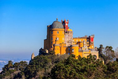 Sintra 'daki Pena Ulusal Sarayı. Lizbon, Portekiz