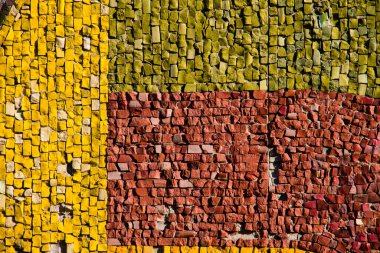 Mozaik arka plan. Renkli seramik kiremit deseni