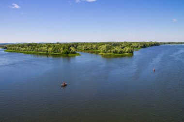 Ukrayna 'daki Dinyeper Nehri manzarası