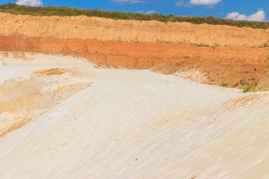 Beyaz kum tepelerinin manzarası