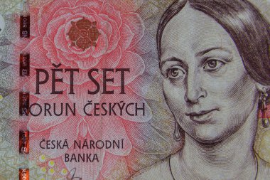 500 Çek Koruna banknotunun makro çekimi