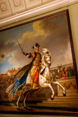 St. Petersburg, Rusya - 26 Haziran 2019: Saint Petersburg, Rusya 'daki State Hermitage Müzesinde Kont Alexei Orlov' un Portresi