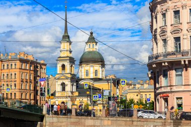 St. Petersburg, Rusya - 26 Haziran 2019: Simeon ve Anna Kilisesi, Saint Petersburg, Rusya
