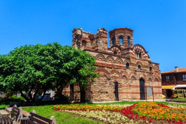 Bulgaristan 'ın Nessebar kentindeki İsa' nın Pantokratörü Kilisesi. UNESCO Dünya Mirası