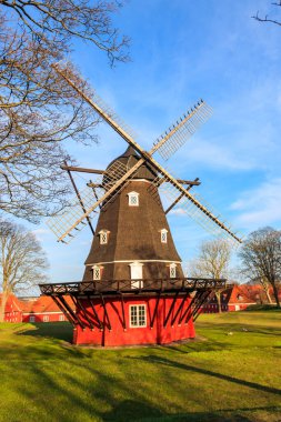 Danimarka, Kopenhag 'daki Kastellet kalesinin yel değirmeni