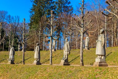 Valley of the Norsemen at the palace gardens of Fredensborg palace in Denmark clipart