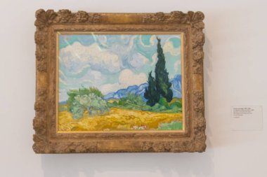 Zürih, İsviçre - 4 Ağustos 2024: Zürih, İsviçre 'deki Zürih Kunsthaus' ta Vincent van Gogh tarafından yapılan 