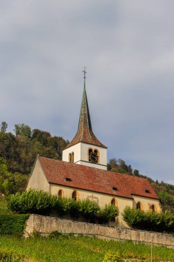 Church in Ligerz, canton of Bern, Switzerland clipart