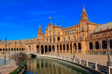 Plaza de Espana (İspanya Meydanı) Seville, Endülüs, İspanya