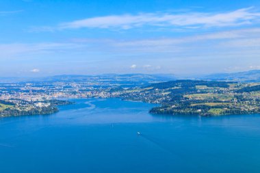 Amazing view of Lake Lucerne, Swiss Alps from Burgenstock resort, Canton of Nidwalden, Switzerland clipart