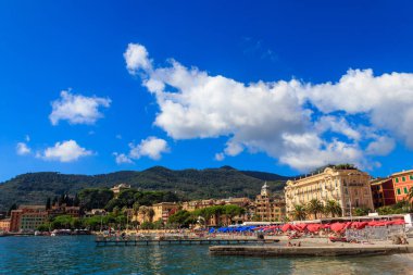 Santa Margherita Ligure, İtalya - 9 Eylül 2024: Santa Margherita Ligure, İtalya