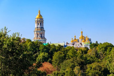 Ukrayna 'daki Kiev Manastırı olarak da bilinen Kiev Pechersk Lavra' nın manzarası