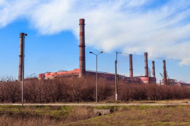 Eski fabrikanın sanayi manzarası